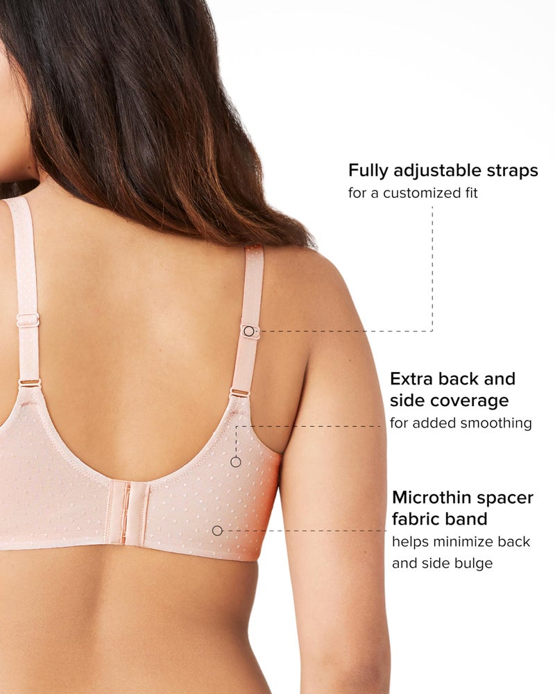 Wacoal Women's Back Appeal Underwire Bra, Rose dust, 38DD - Image 3